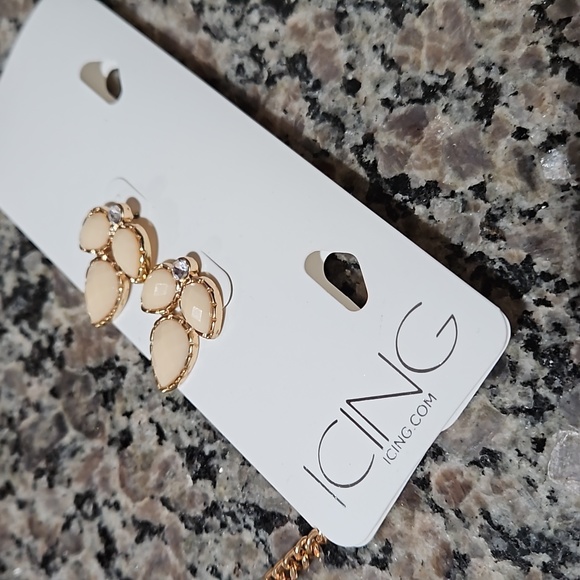 Icing brand, Cream colored Necklace and earring set - Picture 7 of 7